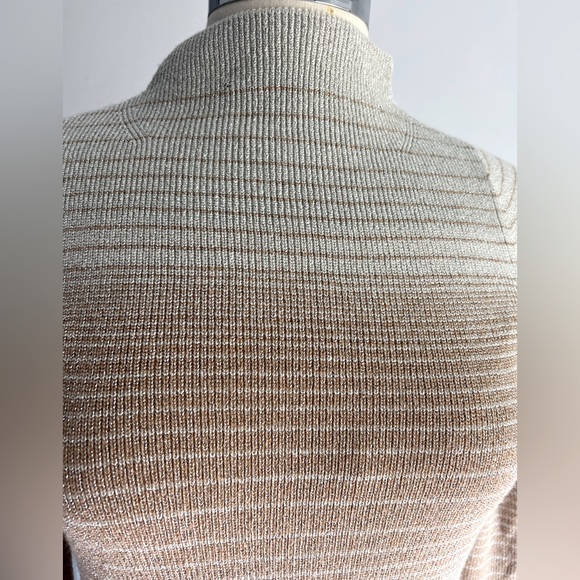 New Ann Taylor Ombre Almond Aqua Lurex Sweater Dress Sz PS - Picture 7 of 16